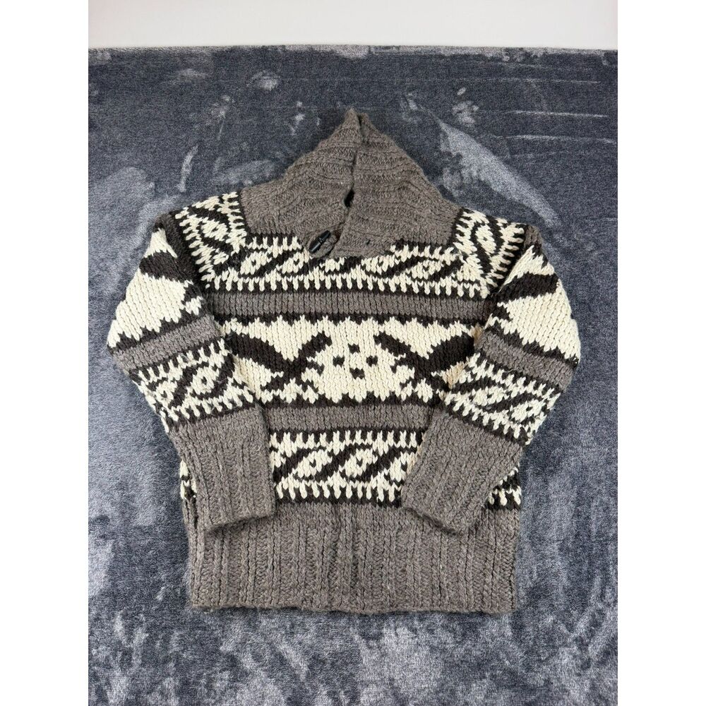 American Eagle Outfitters Sweater Mens Sz XL Wool Blend Shawl Collar Chunky